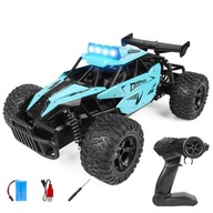 Samochód Terenowy Elektryczny RC 1:12 z LED - Hobby Model (Cyan)