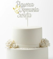 topper na tort dekoracja personalizacja WYBÓR KOLORÓW KOMUNIA ŚWIĘTA!!!