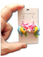 KOLCZYKI Z MODELINY FIMO UNICORN JEDNOROŻEC