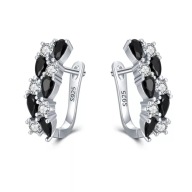 Kolczyki s25 Platerowane Platyną CZ / Spinel