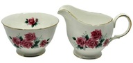 ROYAL OSBORNE Angielski porcelanowy mlecznik i otwarta cukiernica