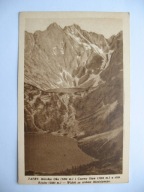 TATRY MORSKIE OKO i CZARNY STAW U STÓP RYSÓW przedwojenna POCZTÓWKA PIECZĘĆ