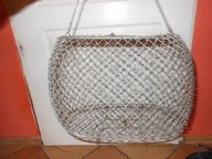 STARY METALOWY KOSZYK SIATKA NA RYBY