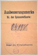 Unikalna Ausbesserungsmarke GG i III Rzesza WWII - Karta do naprawy butów