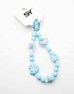 Zawieszka do telefonu kluczy kulki koraliki niebieskie ciastko serduszko