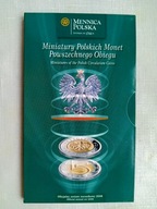 Zestaw kolekcjonerski - Miniatury Polskich Monet Powszechnego Obiegu 2008 r