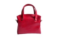 Elegancka torebka skórzana damska do ręki i na ramię - big PuffBag