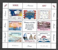 MONAKO -sztuka współczesna - obrazy n/t Sztuka i morze 2000** Mi 2490-7(554