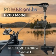 Mocny silnik elektryczny do łodzi SPIRIT 90 Lbs 12V 980W - zaburtowy