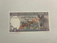 Rwanda - 100 franków - 1989 - specimen - UNC