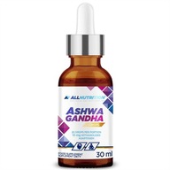 ALLNUTRITION ASHWAGANDHA DROPS 30ml RELAKS STRES USPOKOJENIE ZMĘCZENIE