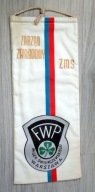 Zarząd Zakładowy ZMS WARSZAWA - proporczyk z PRL-u.