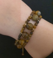 Bransoletka handmade z kamienia naturalnego tygrysie oko