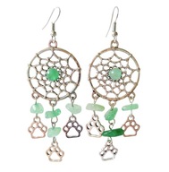 Kolczyki z łapaczami snów i awenturynem