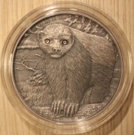 MIODOŻER "Honey Badger" 2 $ DOLARY NIUE 2015 - 2 OZ 2 UNCJE, NAKŁAD 400 SZT