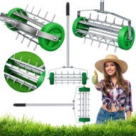 AREATOR AERATOR WERTYKULATOR RĘCZNY NA KÓŁKACH DO TRAWY Z TRZONKIEM