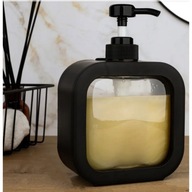 Dozownik pojemnik na mydło płyny czarny transparentny do łazienki 500ml