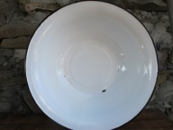 Stara BIALA Emaliowana Miednica/Miska_śr. 50 cm_WYSTRÓJ PRL