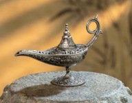 Srebrna Kadzielnica "KSIĘŻYCOWA MAGIA" – Lampa Aladyna XL (12 cm) (2)
