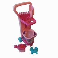 WÓZWK Z ZABAWKAMI DO PIASKU WIADERKO FOREMKI KONEWKA ŁOPATKI