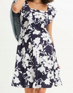 Okazja !_NOWA 199zł klasyczna FUNKCJONALNA sukienka_MODNE białe lilie_48/50