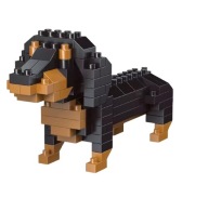 Klocki z Psem Jamnik Słodki Piesek Pies z Klocków Kreatywny Prezent