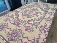 TKANY DWUSTRONNY DUŻY KILIM NARZUTA KAPA OBRUS PIWONIE 182 x 222 IV