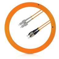 Kabel światłowodowy FC/UPC-SC/UPC OM2 wielomodowy 3,0mm 2m 2szt Pomarańcz