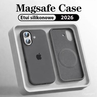 Etui do Apple iPhone 17 Silicone Szary Carbon Z LOGO i MagSafe plecki