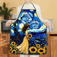 Fartuch kuchenny koty uroczy kolorowy anime modny VAN GOGH SŁONECZNIK
