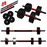 Regulowane hantle bitumiczne 10kg 2x5kg zestaw sztanga