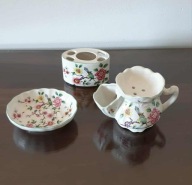 Angielski zestaw łazienkowy James Kent Staffordshire Chinese Rose