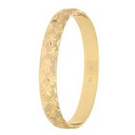 84863 Bransoletka stal chirurgiczna 316L pozłacana 18k sztywna bangle