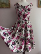 VUBU SUKIENKA W KWIATY rozkloszowana 38