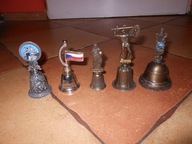 PAMIĄTKOWE KOLEKCJONERSKIE DZWONKI 5 SZTUK