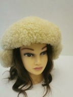 CZAPKA BARANIA SKANDYNAWSKA Z NATURALNEGO FUTRA