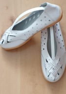 SKÓRZANE CICHOBIEGI PLECIONKI JAK NOWE