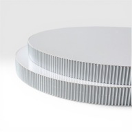 Podkład pod tort STYRODUR BIAŁY 34 cm BOK Karbowany „Fala Srebrny Mat”