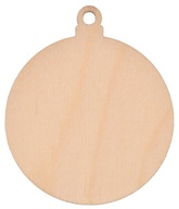 Szlifowane Bombki drewniane na Choinkę 8 cm zawieszki Bombka pełna 50 sztuk