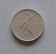WŁOCHY 50 LIRÓW 1960 RZADKIE
