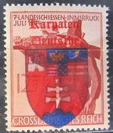 Niemcy stary znaczek z nadrukiem Karpaty (9/40