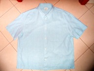 HM= LEN jak NOWA LNIANA niebieska KOSZULA r XXL 49