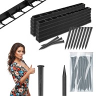 OBRZEŻE TRAWNIKOWE OGRODOWE PLASTIKOWE PALISADA 20M + KOTWY 60 SZTUK