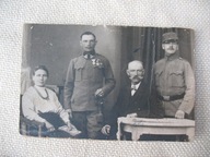 KRAKÓW FOTO PARIS ŻOŁNIERZE C.k. ARMII Z RODZICAMI TEKTURKA