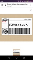 KLAKSON SYGNAŁ ALARMU AUDI A4 B6 B7 A3 8P TT VW 8L0951605A