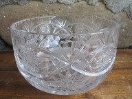 Duża Kryształowa Miska/Salaterka_HUTA HORTENSJA PRL