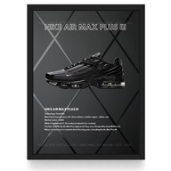 Plakat Nike Air Max 3 Plus Black /Iron Lines/ (Czarna/Biała Ramka)