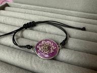 Bransoletka hand made prawdziwe kwiaty