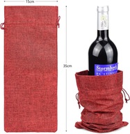 Torebki na wino prezentowe materiałowe zestaw 12