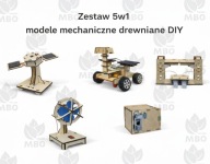 Zestaw 5w1 technologiczny do eksperymentów Zabawki montażowe drewniany DIY